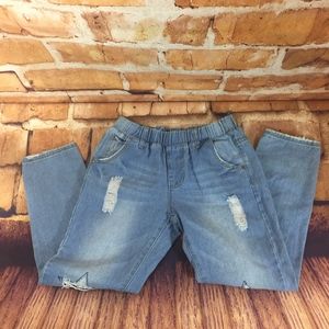I Jeans Distressed girls Jeans Stars sz S D8